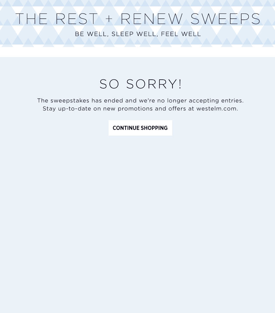 Rest + Renew - Sweepstakes - Expired