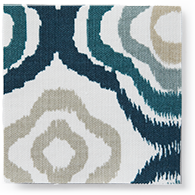 Retro Ikat Blue Lagoon