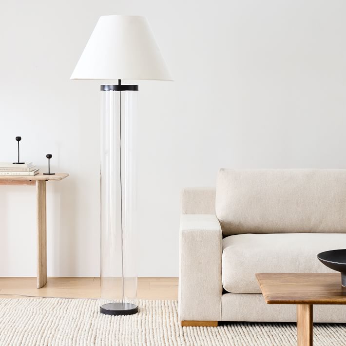 bedelaar Nauw Gemengd Foundational Acrylic Floor Lamp | Modern Living Room Furniture | West Elm