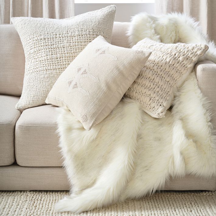 Faux fur cheap cushions and throws