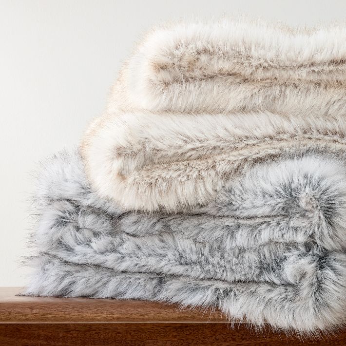 West elm faux fur best sale throw review