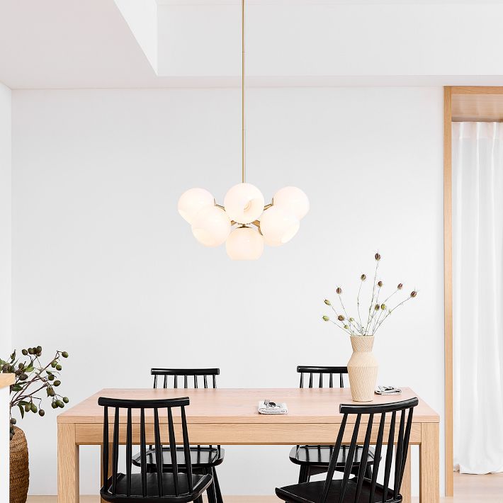 Staggered Glass 9 Light Chandelier 23