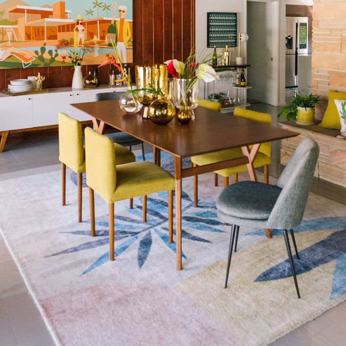 West elm discount blue dining chairs