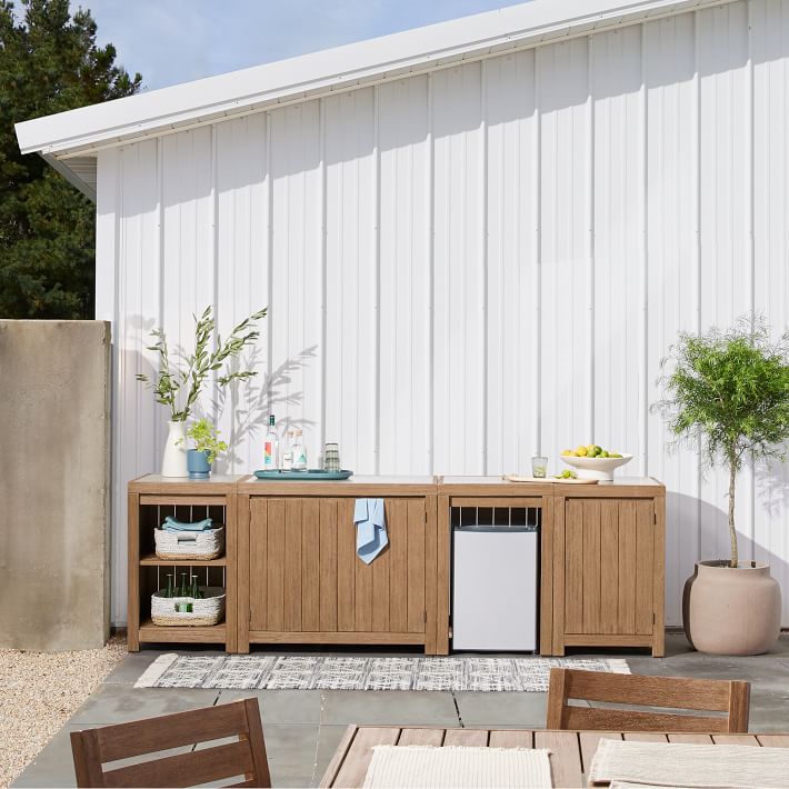 Portside Outdoor Wide Storage Cabinet w/ Shelves