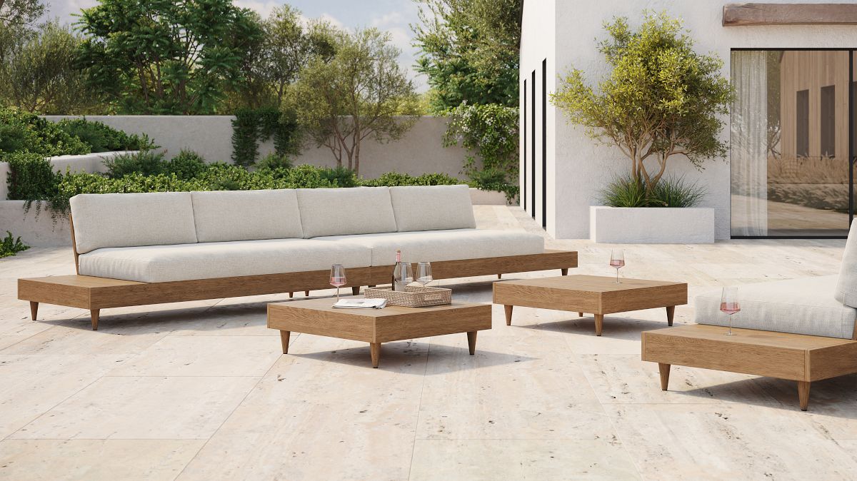 Low profile outdoor seating clearance