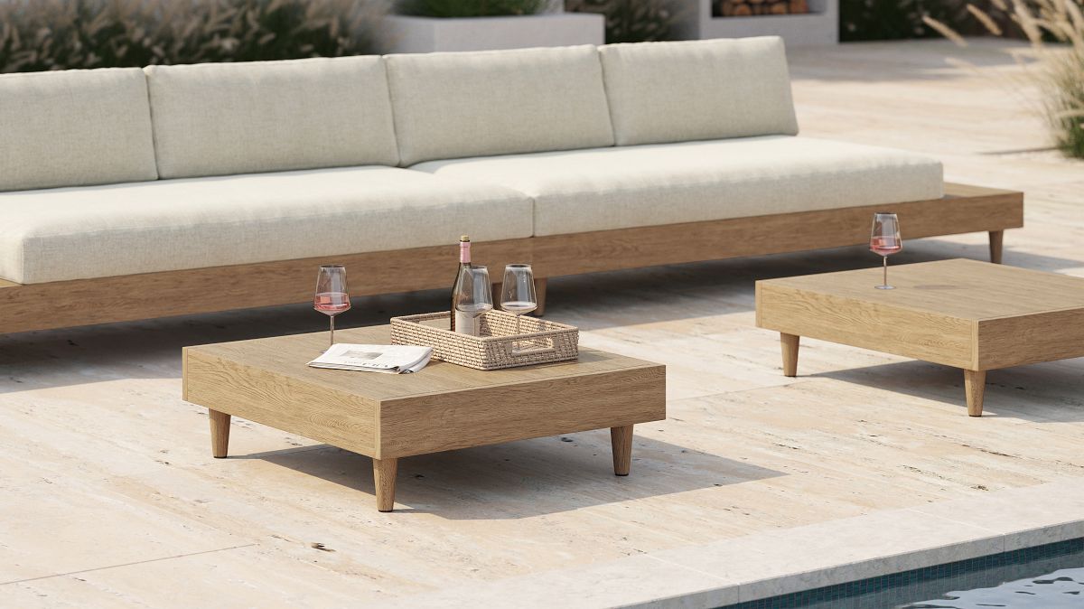 Low patio coffee store table