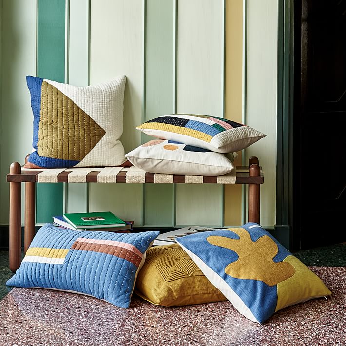 Colorblock Verging Stripe Pillow Cover | West Elm