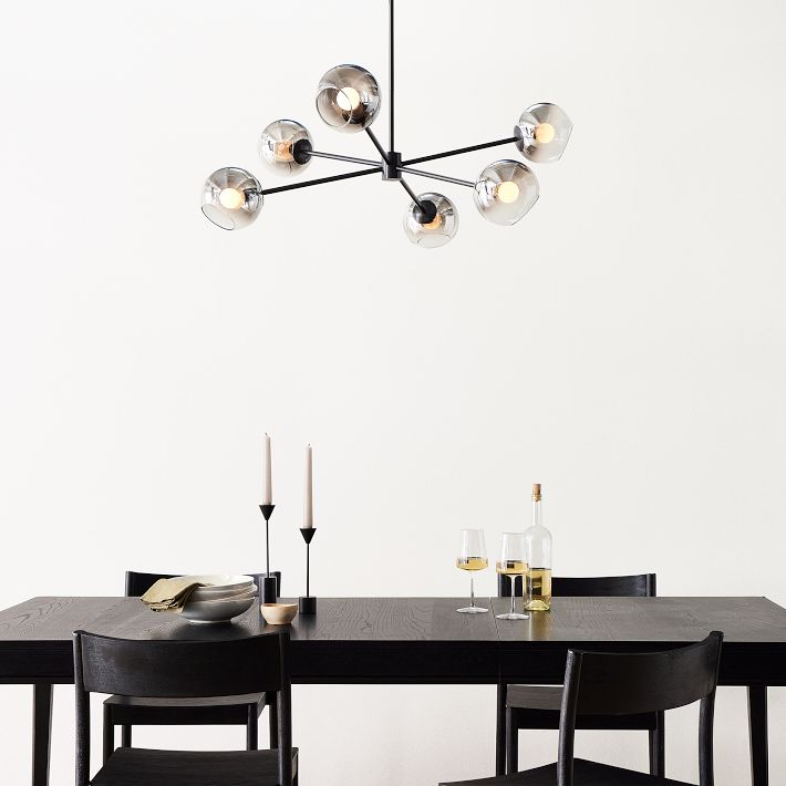 Sander staggered shop glass round chandelier