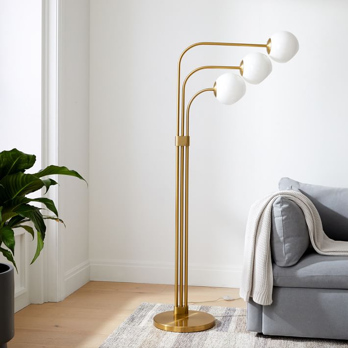 Three light standing lamp on sale
