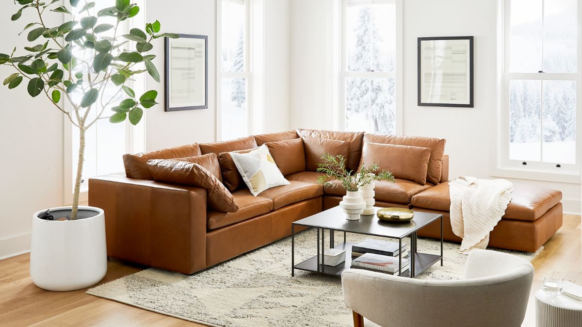 Harmony Modular Leather 4 Piece Sectional | Sofa With Chaise | West Elm