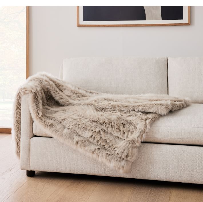 West Elm Faux Fur deals Throw