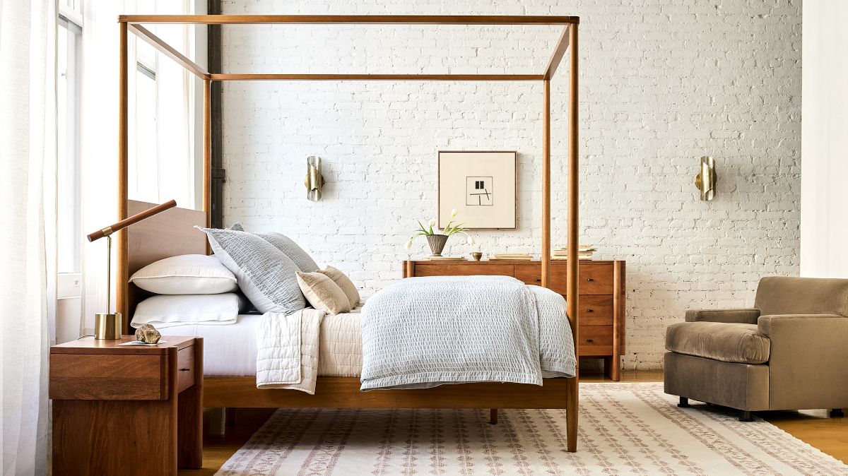Mid Century Canopy Bed West Elm
