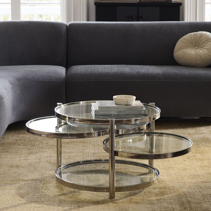 West elm coffee table glass hotsell