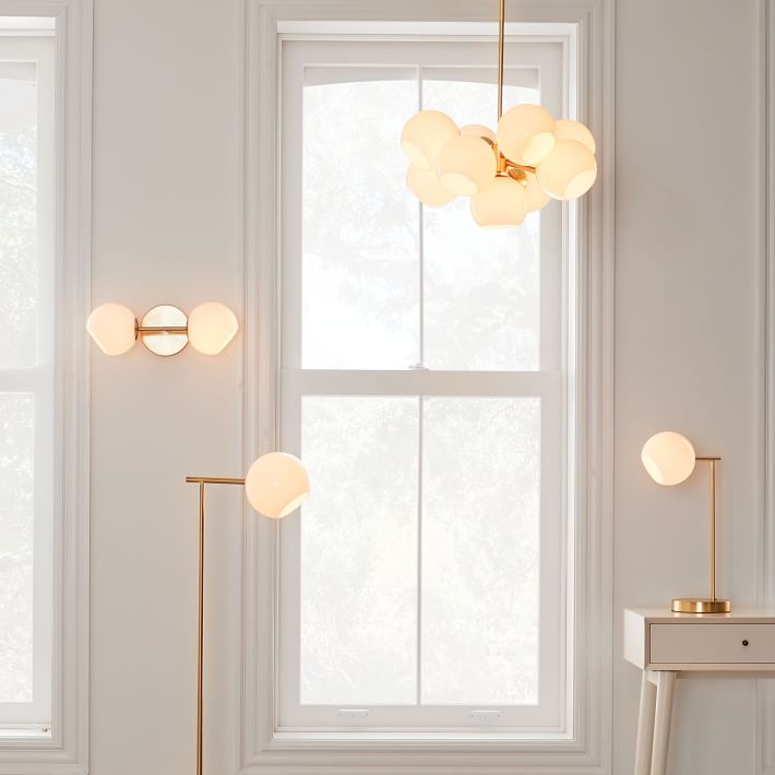 West elm staggered glass sconce top