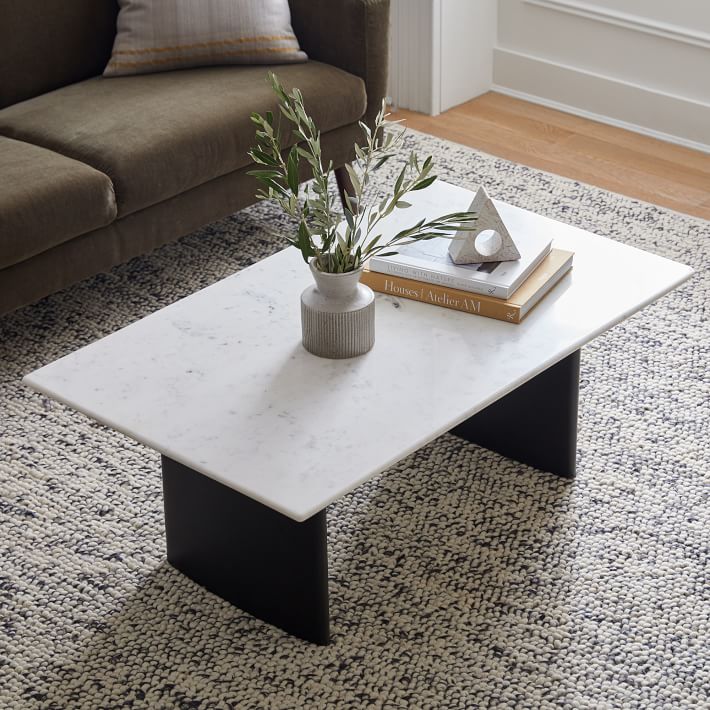 Anton Marble Coffee Table Modern Farmhouse Elegance West Elm