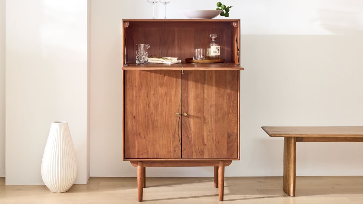 West elm bar cabinet large hotsell