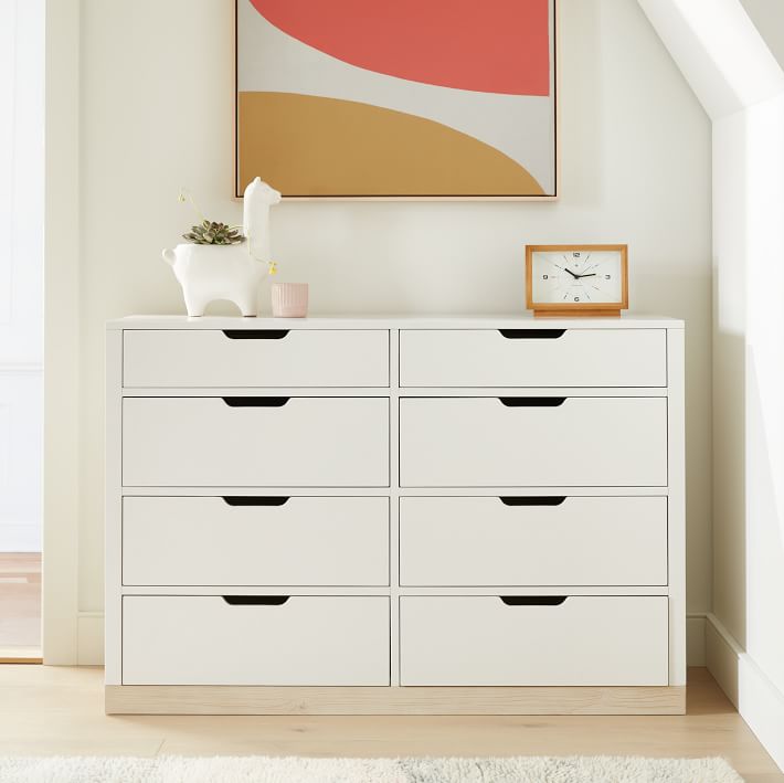 Rhys 8 Drawer Dresser Weathered White for Kids West Elm