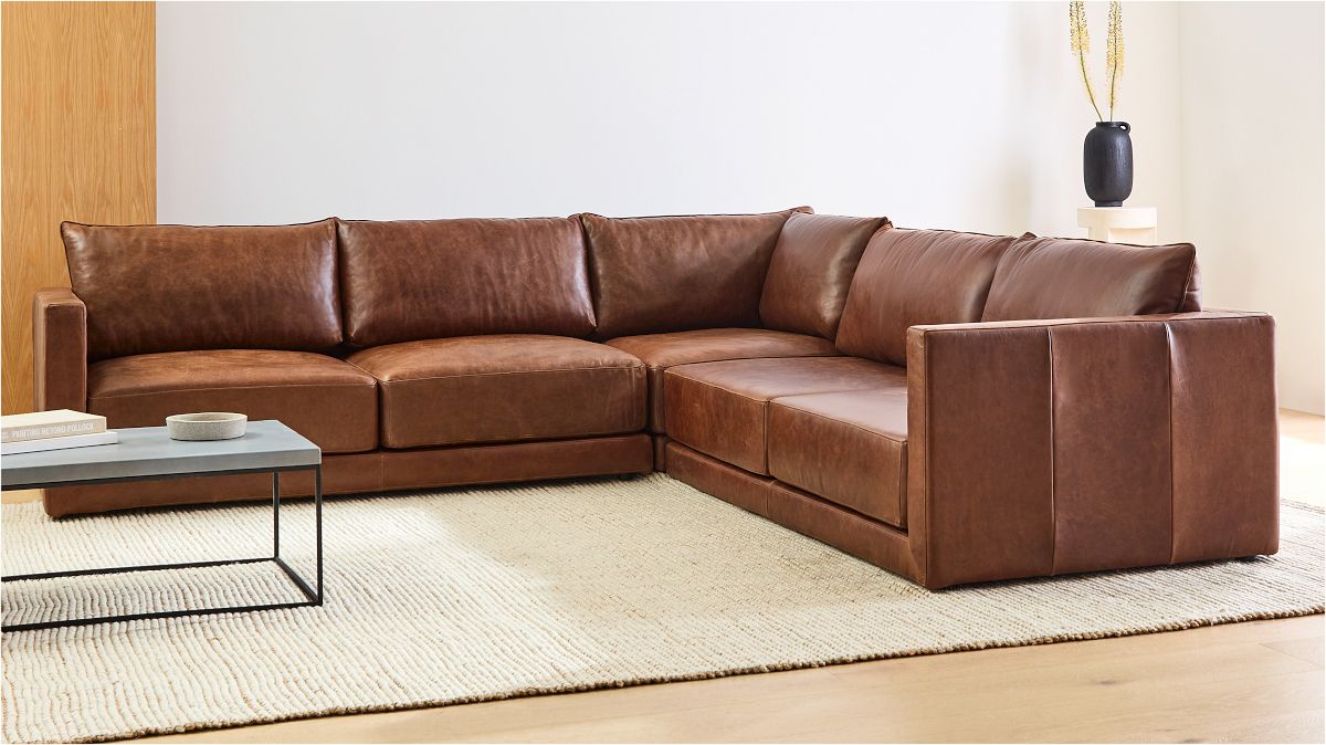 Leather sectional pieces hotsell