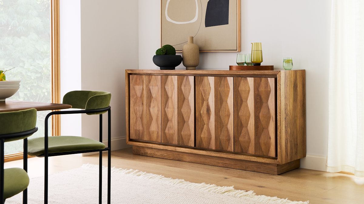Carved wood buffet hotsell