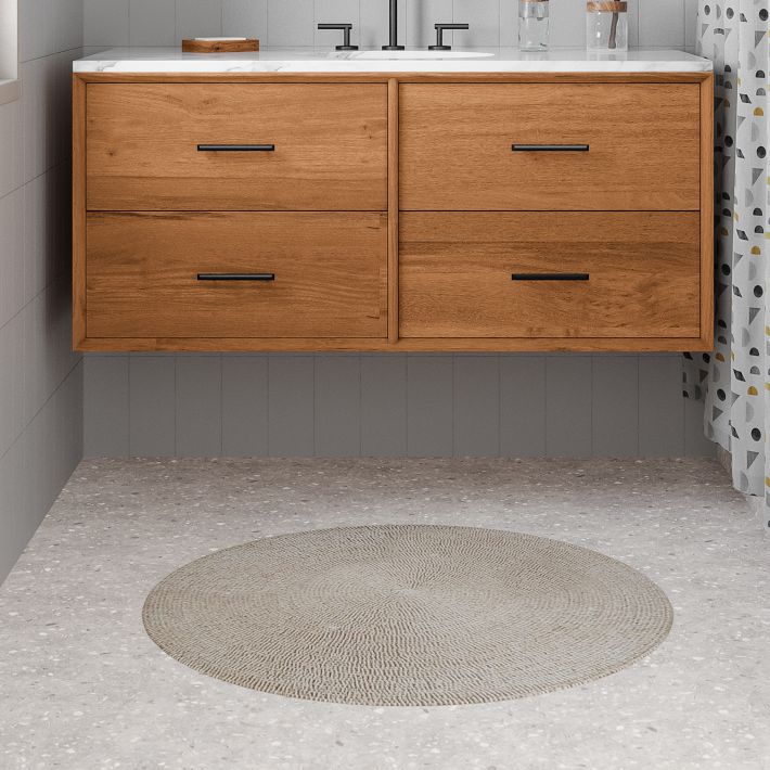 Space-Dyed Round Bath Mat