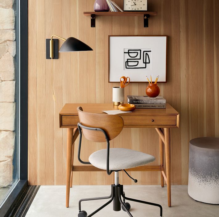 【west elm】NY デスク Mid-Century Mini Secretary-Acorn Mid-Century Mini Desk (36