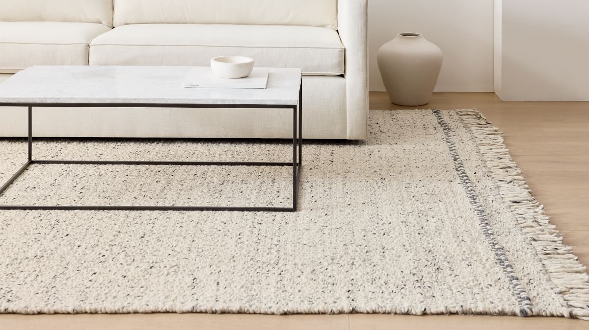 Marled Wool Textured Chunky Rug | West Elm
