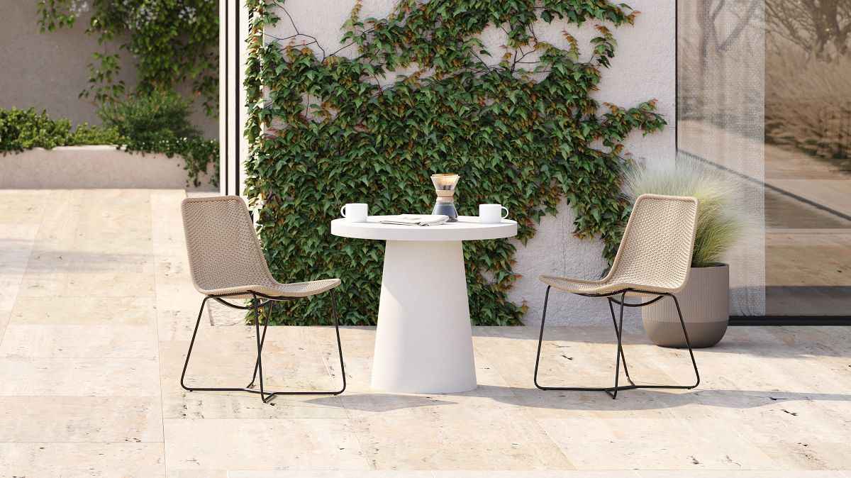 Concrete Indoor/Outdoor Pedestal Round Dining Table (32"–60")