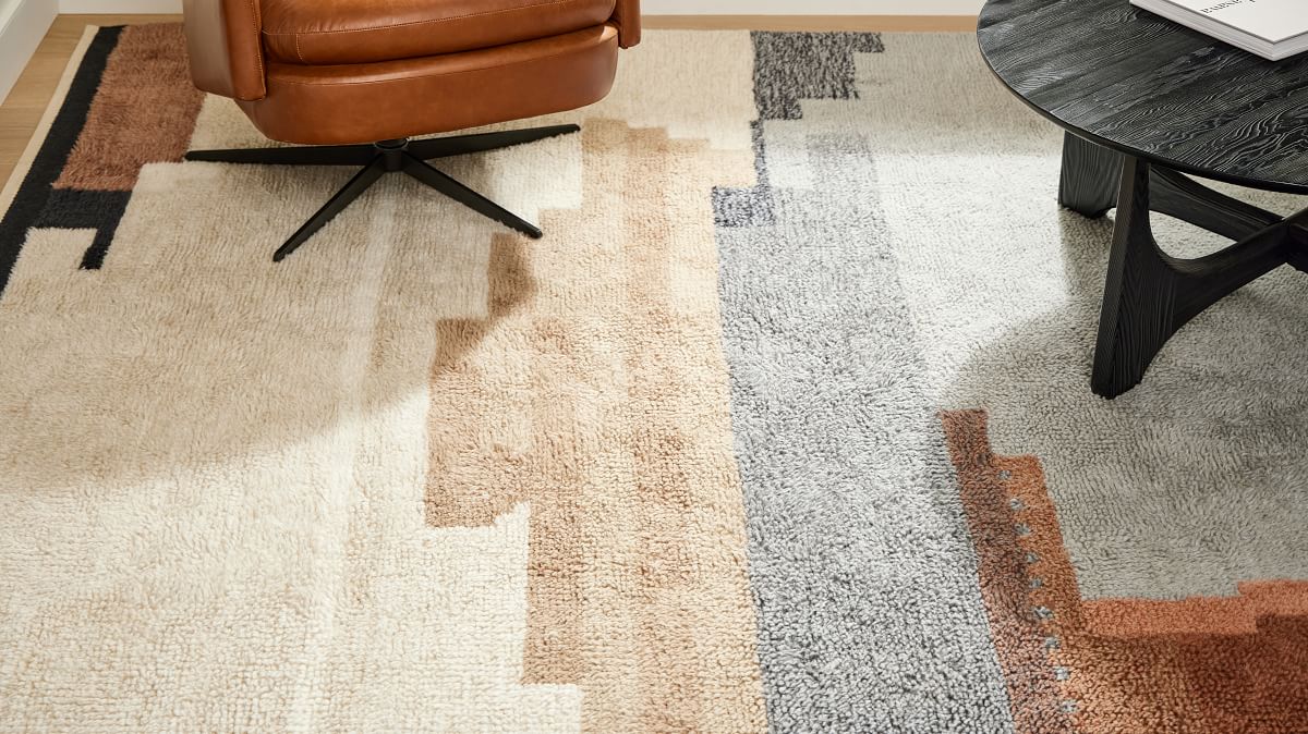 Fieldscape Shag Wool Rug | West Elm