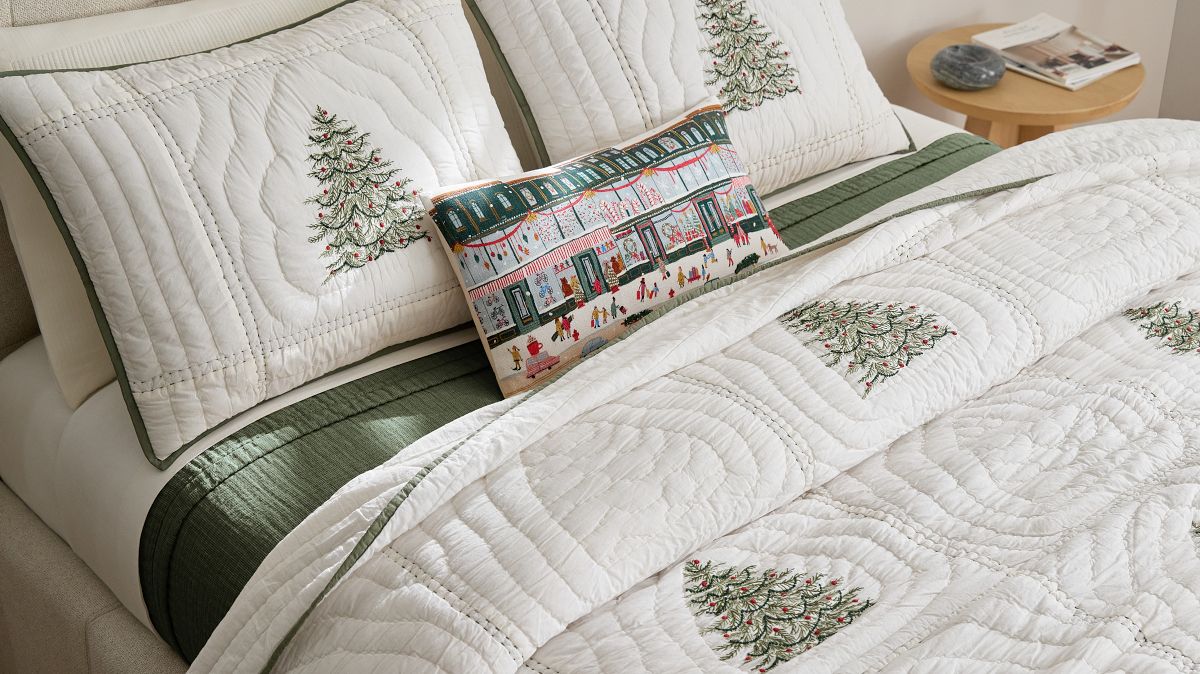 Nicole Cicak Holiday Window Shopping Pillow Cover