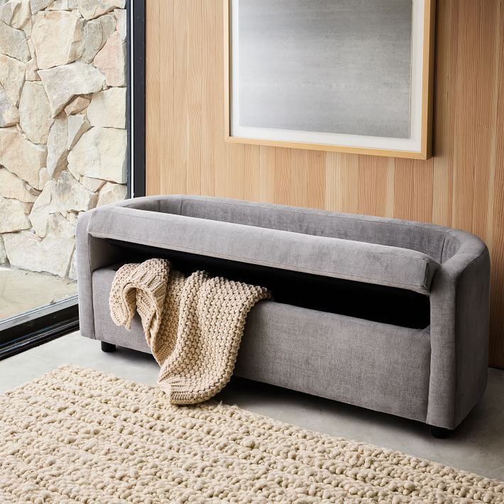 Bacall Curved Storage Bench
