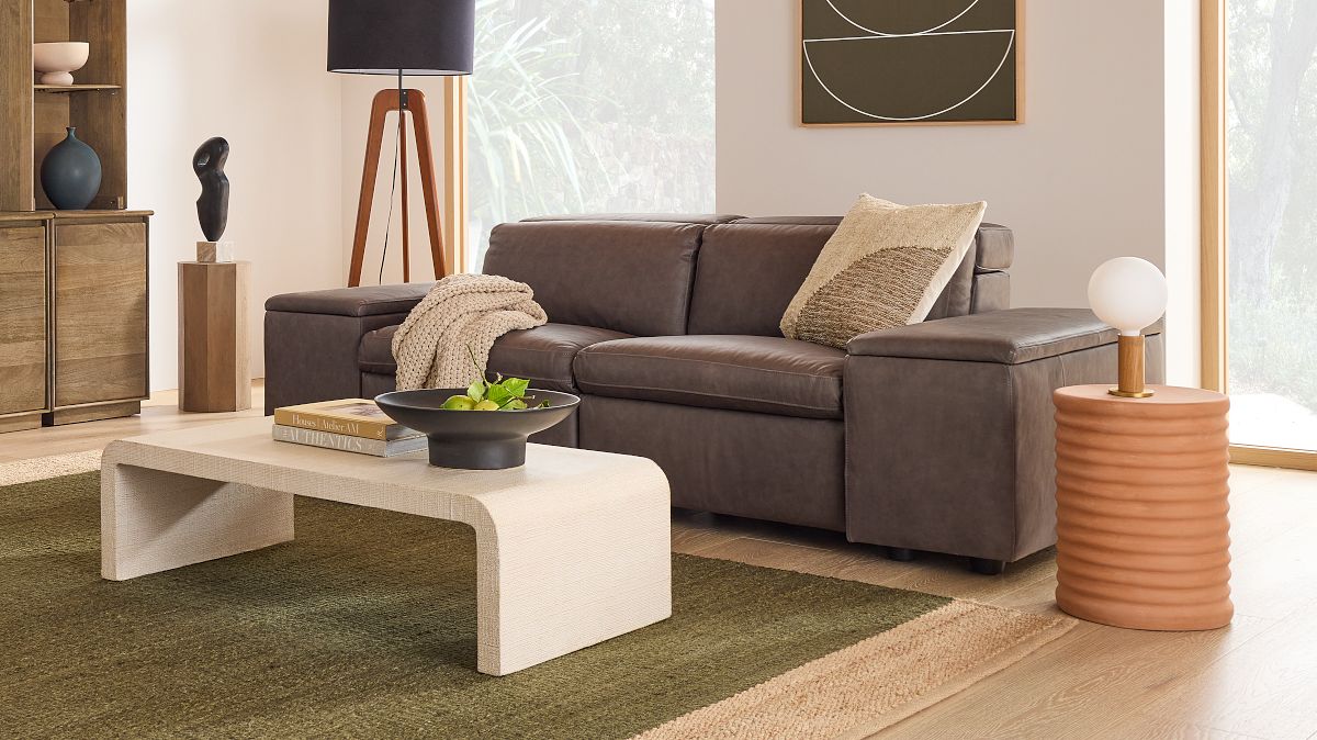 Enzo Leather Reclining Sofa (77