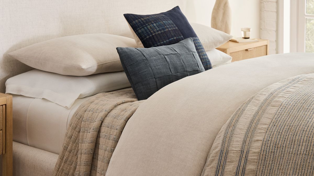 Two-Tone Cotton Jacquard Blanket