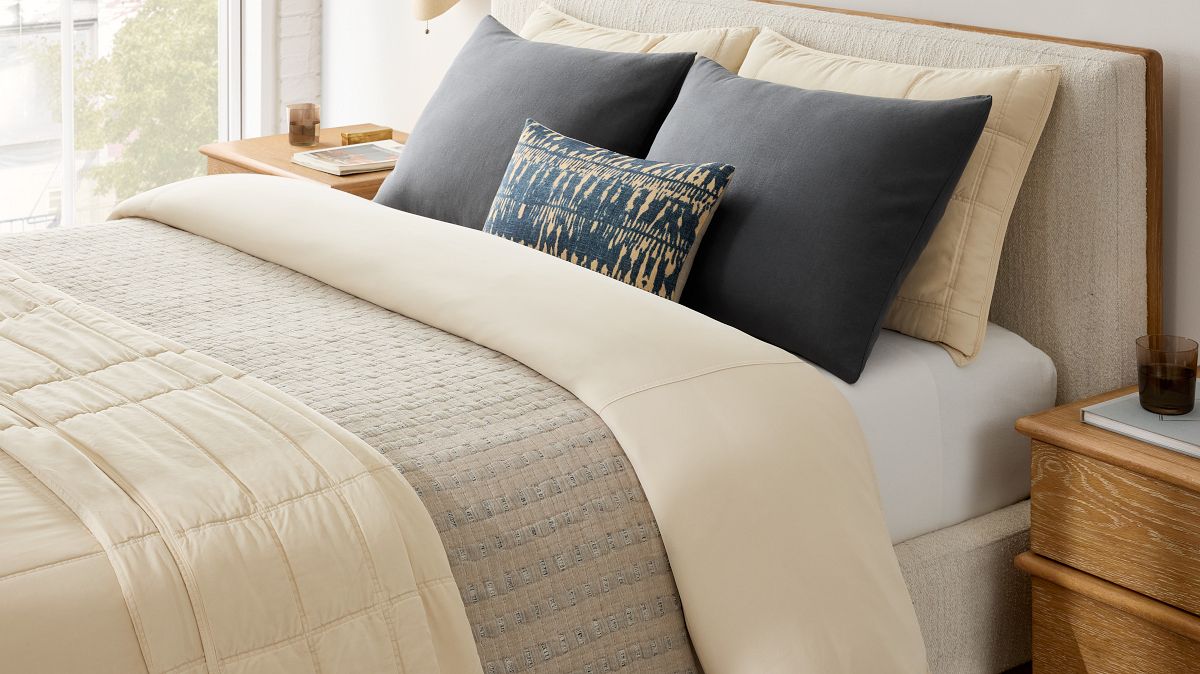 Two-Tone Cotton Jacquard Blanket