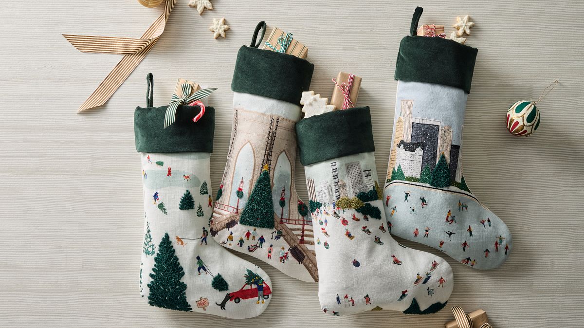 ranch dressing christmas stocking Prancing Reindeer Christmas Stocking