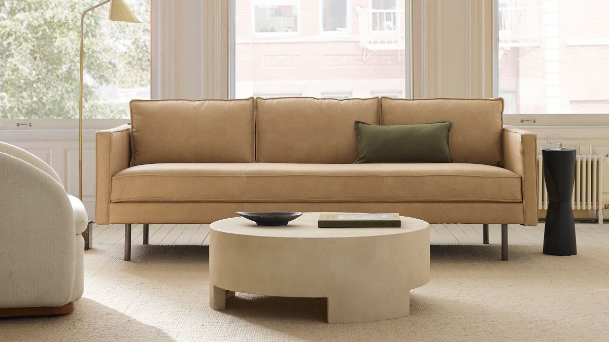 Leather sofa アメリカで購入 Axel Leather Sofa (76