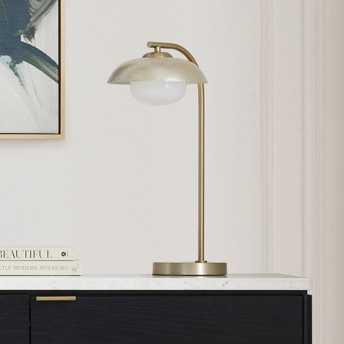 Bezel Perforated Metal Table Lamp 19