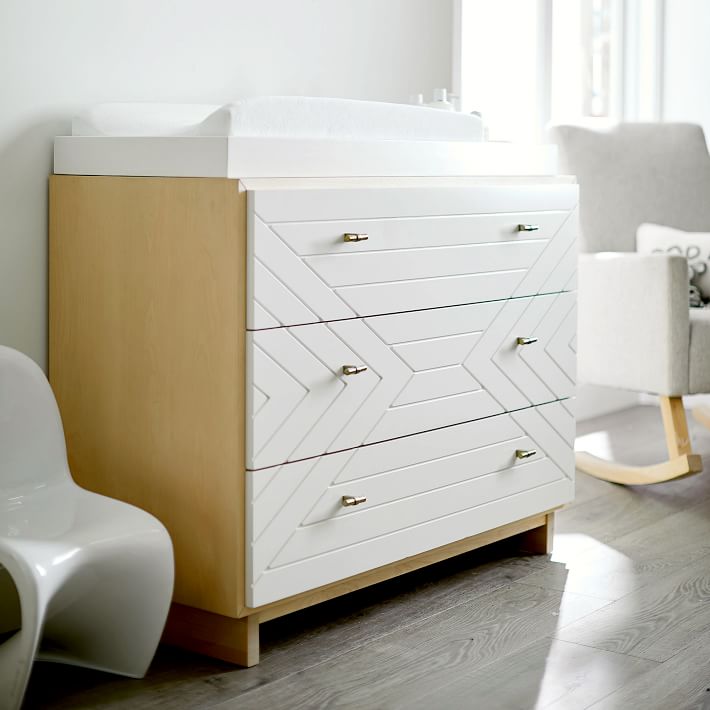 Cora 3-Drawer Narrow Dresser with Removable Topper (45") - Natural / White | West Elm Cora 3-Drawer Narrow Dresser with Removable Topper (45") - Natural / White | West Elm