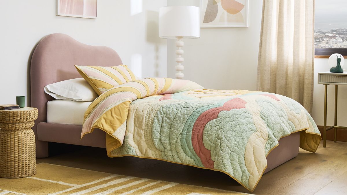Alba Asymmetric Upholstered Bed | West Elm