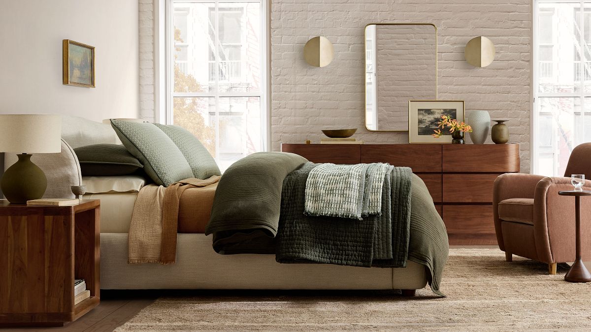 Reversible Micro Pattern Duvet Cover & Shams | West Elm