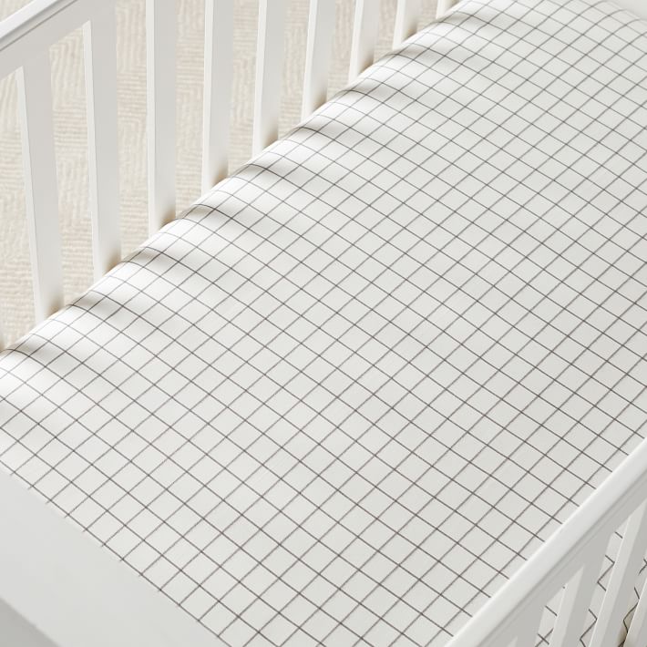 pottery barn flannel crib sheet