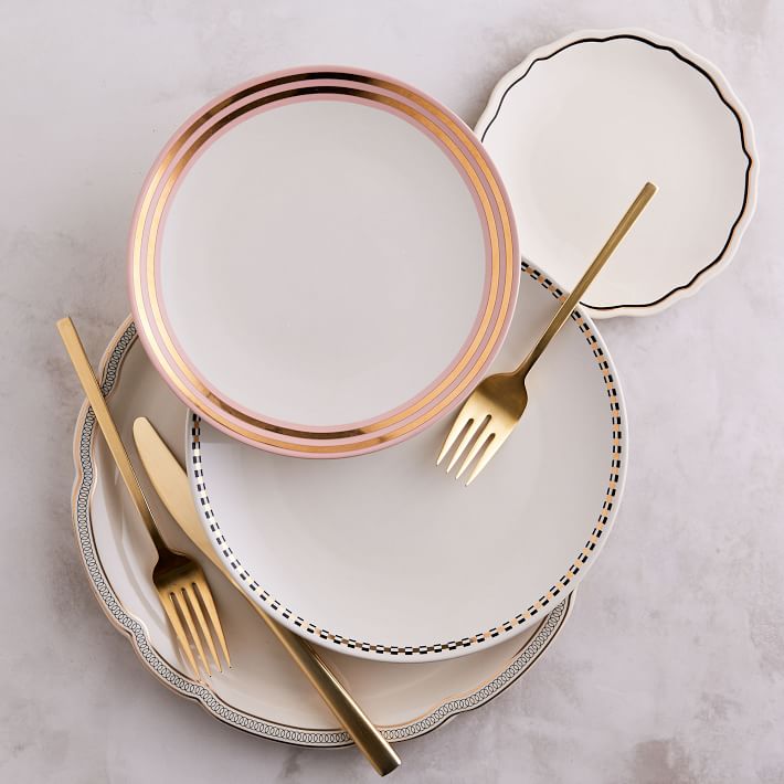 rose gold paper dishes