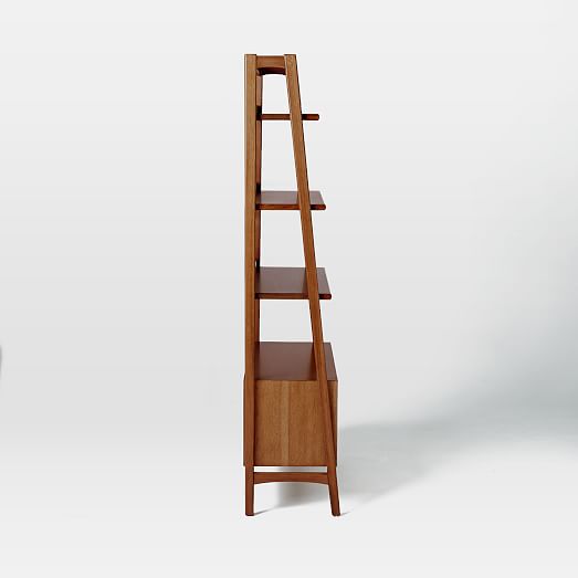 Mid Century 38 Bookshelf W Drawer Acorn