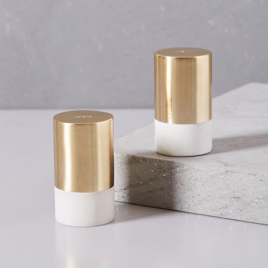 marble salt and pepper pinch pots