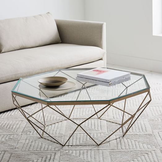 glass coffee table top round