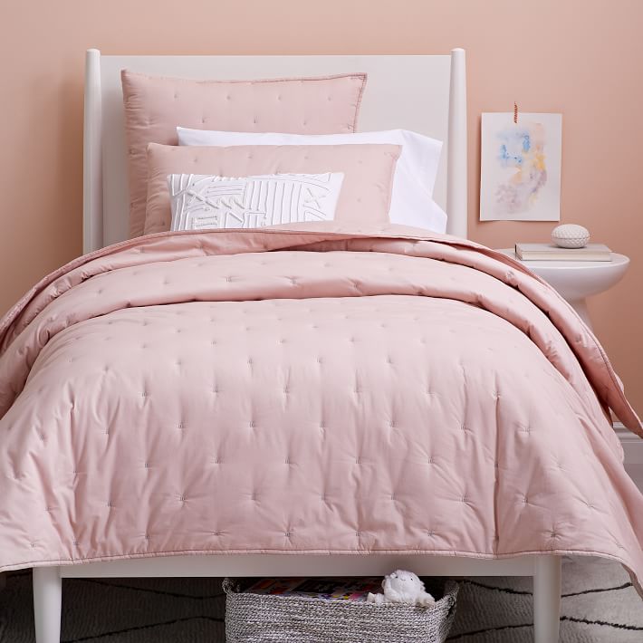 blush pink king size bedspread