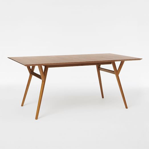Mid Century Expandable Dining Table Walnut Mid Century Expandable Dining Table