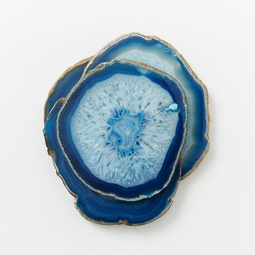 blue agate coasters