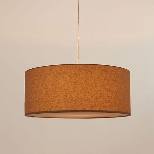 Short Drum Pendant Light Natural Linen Short Drum Pendant Light Natural Linen