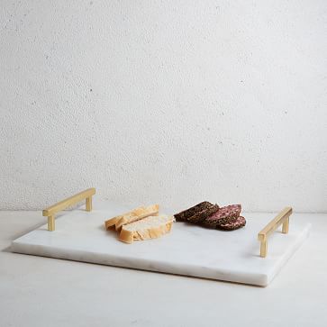 Marble Brass Cheese Board