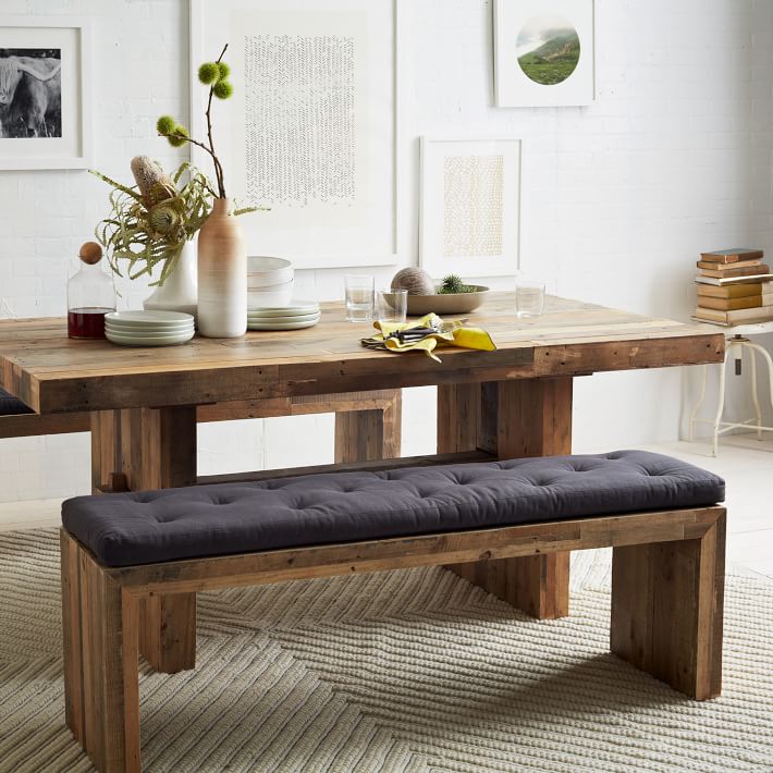 wooden bench seat with backrest